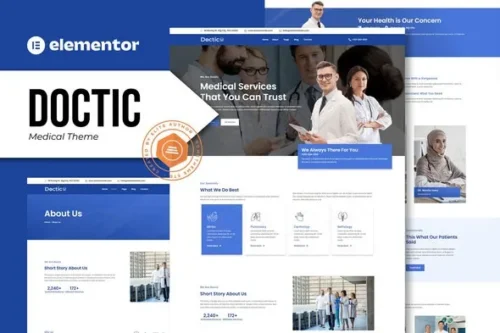 best medical Elementor template kit for healthcare websites instant download
