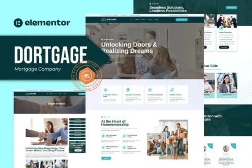 best mortgage website template Elementor kit download
