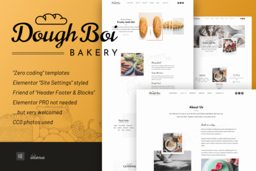 best bakery Elementor template kit instant download