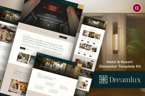 best hotel Elementor template kit instant download