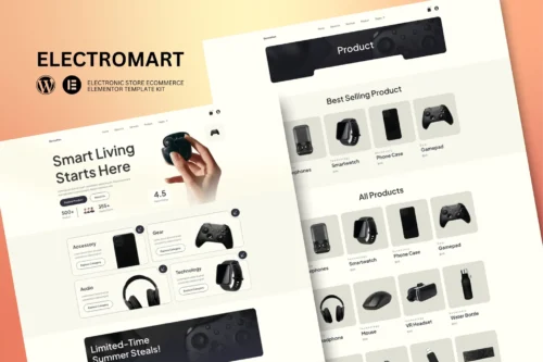best Electromart electronics store Elementor template download