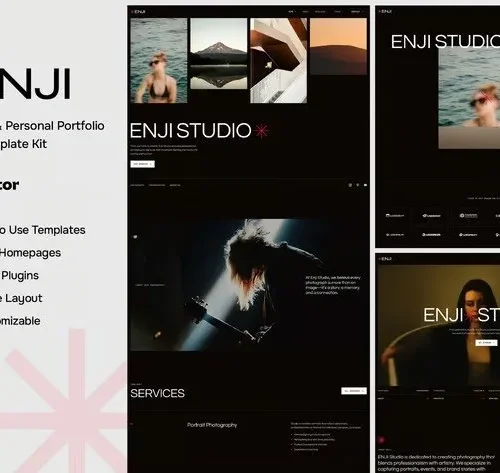 Enji - Photography & Personal Portfolio Elementor Template Kit