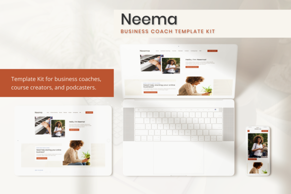 Neema - Business Coach Elementor Template Kit best business coach Elementor template download