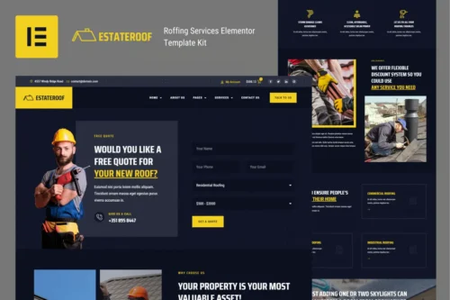 best renovation website template instant download