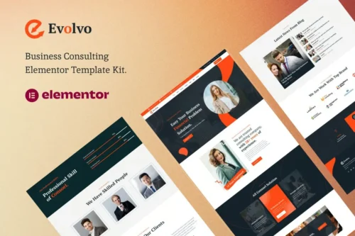 best business consulting elementor template download