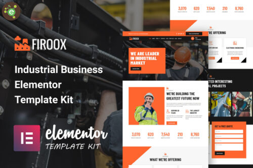 best industrial business Elementor template download