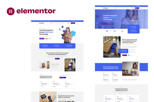 best Fiutur smarthome Elementor template kit download