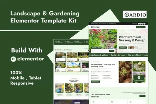 best Gardio nursery template kit instant download