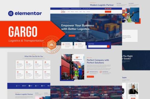 best Elementor logistics template download