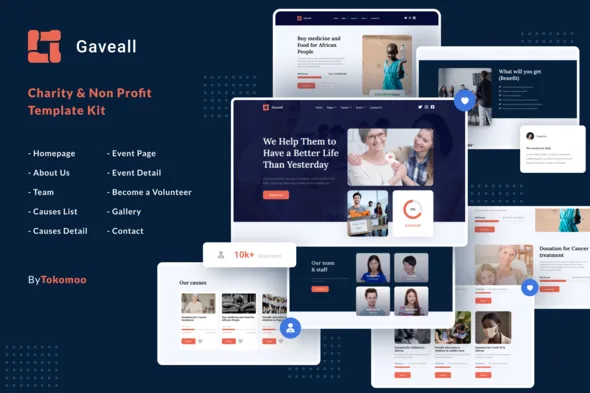 https://previews.customer.envatousercontent.com/files/319462134/Gaveall-cover-image.png best charity Elementor template kit instant download