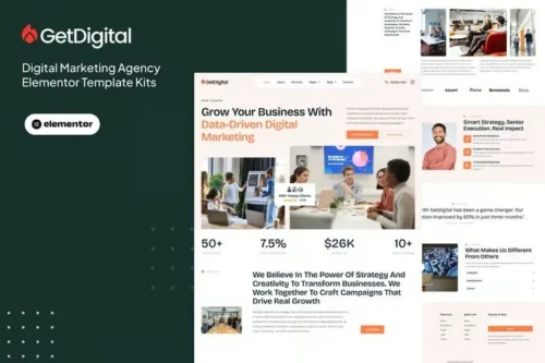 best Elementor template kit for agency website download