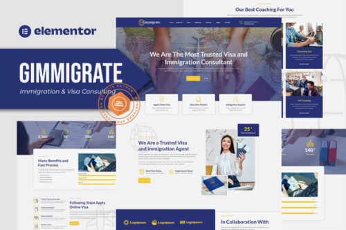 best immigration website template download for visa consultants