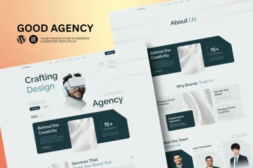 best creative agency Elementor template kit instant download