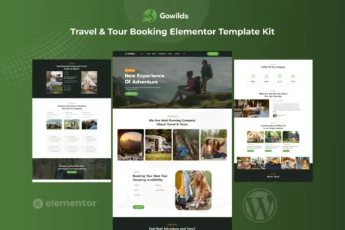 best Elementor Template Kit for tour booking website download