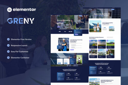 best solar energy website template instant download