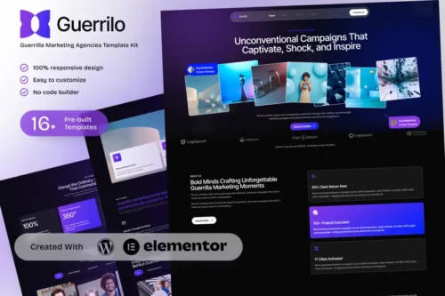 best guerrilla marketing Elementor template for brand activation agencies