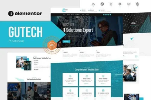 best Gutech IT solutions Elementor template download