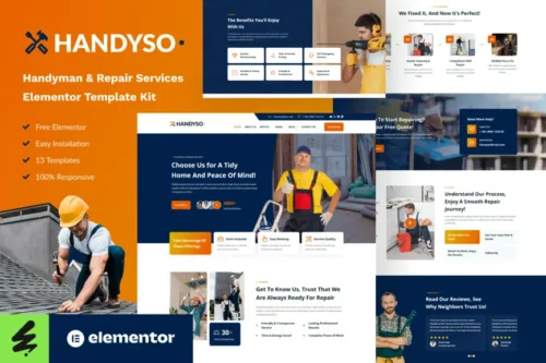 best Handyman Elementor Template Kit instant download