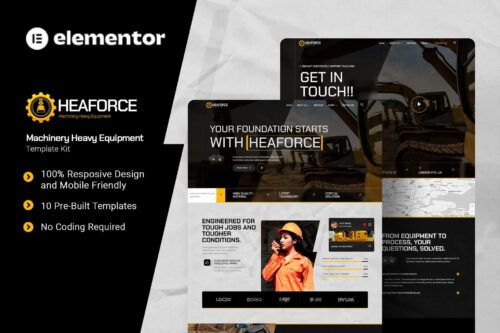 best Heaforce machinery template download for Elementor