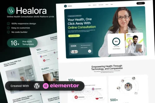 best health consultation Elementor template kit download