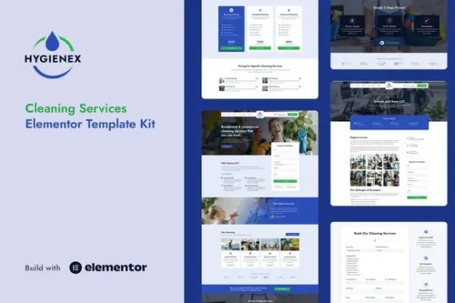 best cleaning services Elementor template kit instant download