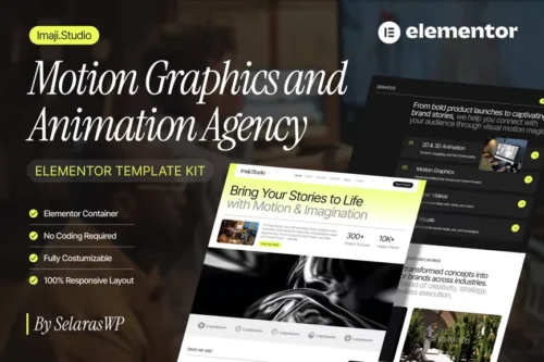 best ImajiStudio Elementor motion graphics template download