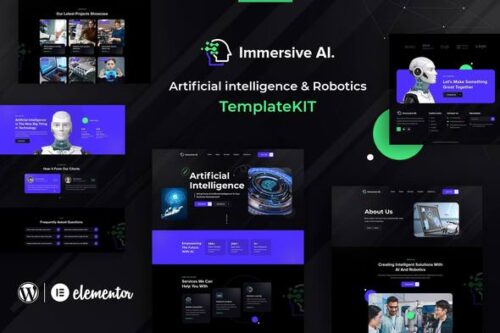 best robotics elementor template kit instant download