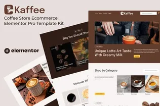 Best Coffee Shop Elementor Template Kit with E-commerce Features - Buy Now