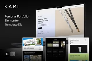 best personal portfolio Elementor template kit instant download
