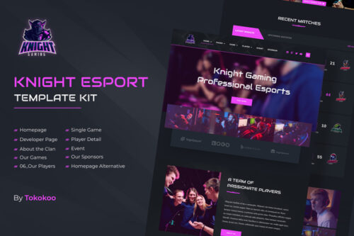best esports gaming elementor template kit download