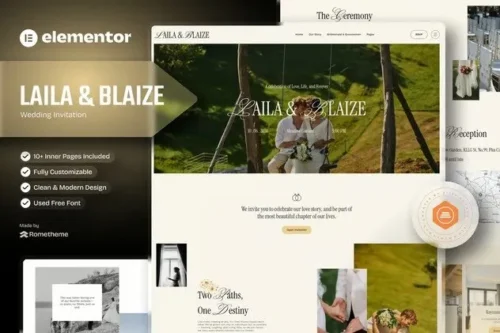 Best Wedding Invitation Figma Template for Professional Website Design