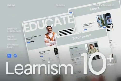 best Learnism online course website template download
