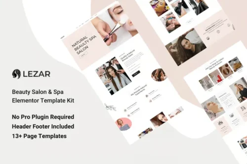 best beauty salon elementor template for instant download