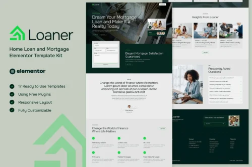 best home loan Elementor template download