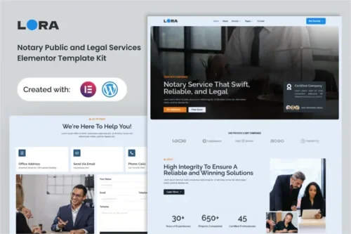 best notary public website template instant download