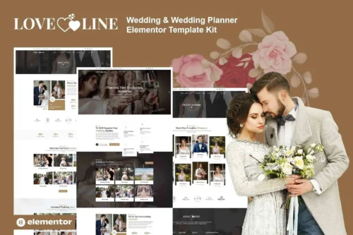 best wedding planner elementor template instant download