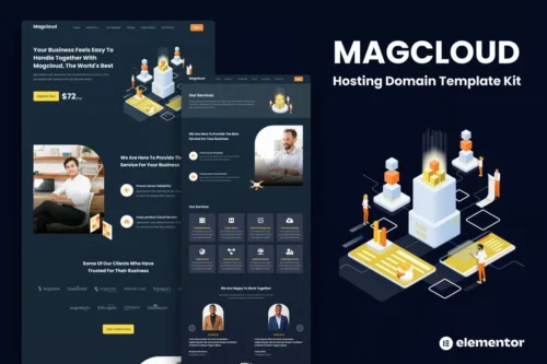 best Magcloud hosting template kit instant download