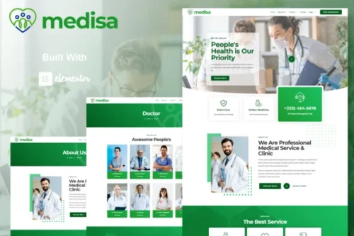 best medical Elementor template kit instant download