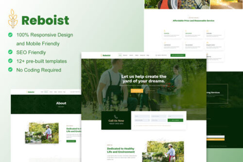 best landscaping website template kit instant download