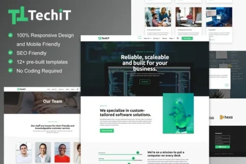 best TechIT tech company template kit instant download