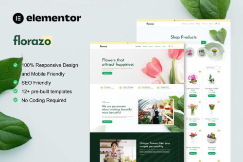 best WooCommerce flower shop template instant download