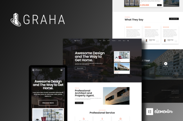 Graha - Real Estate Elementor Template Kit best Graha real estate Elementor template kit download