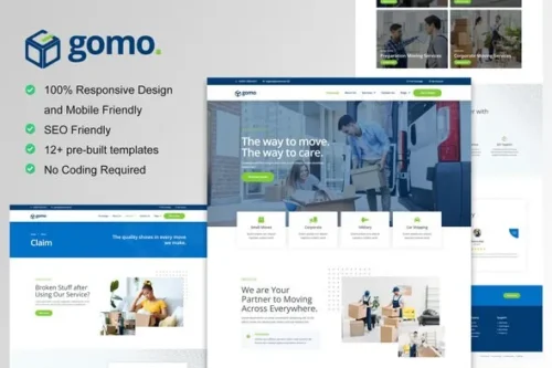 best moving company Elementor template kit instant download