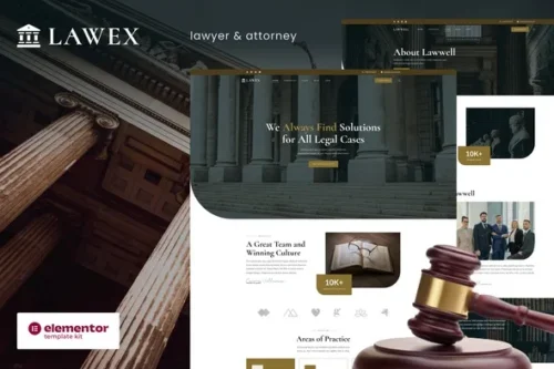 best professional lawyer Elementor template kit download