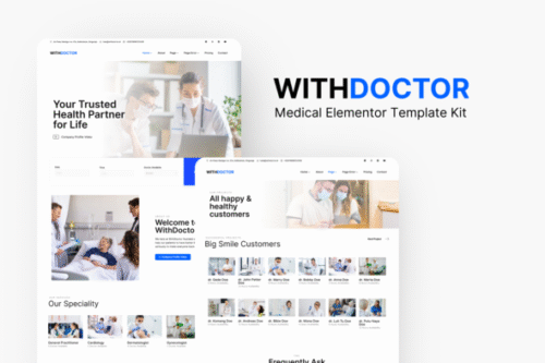 best medical Elementor template kit instant download