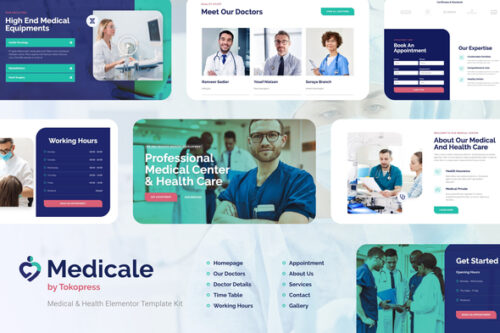 best medical pharmacy Elementor template kit download