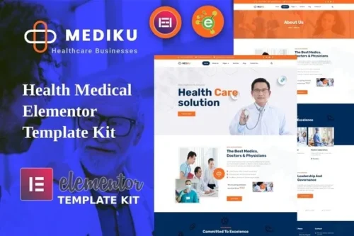 best health medical elementor template kit download