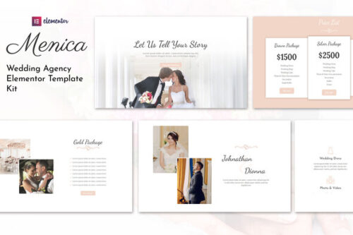 best wedding Elementor template kit with commercial license download