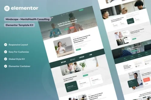 best mental health Elementor website template download
