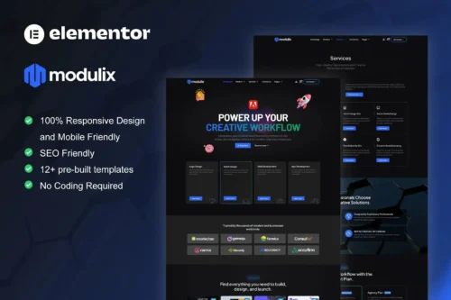 best Modulix Elementor template download for digital stores